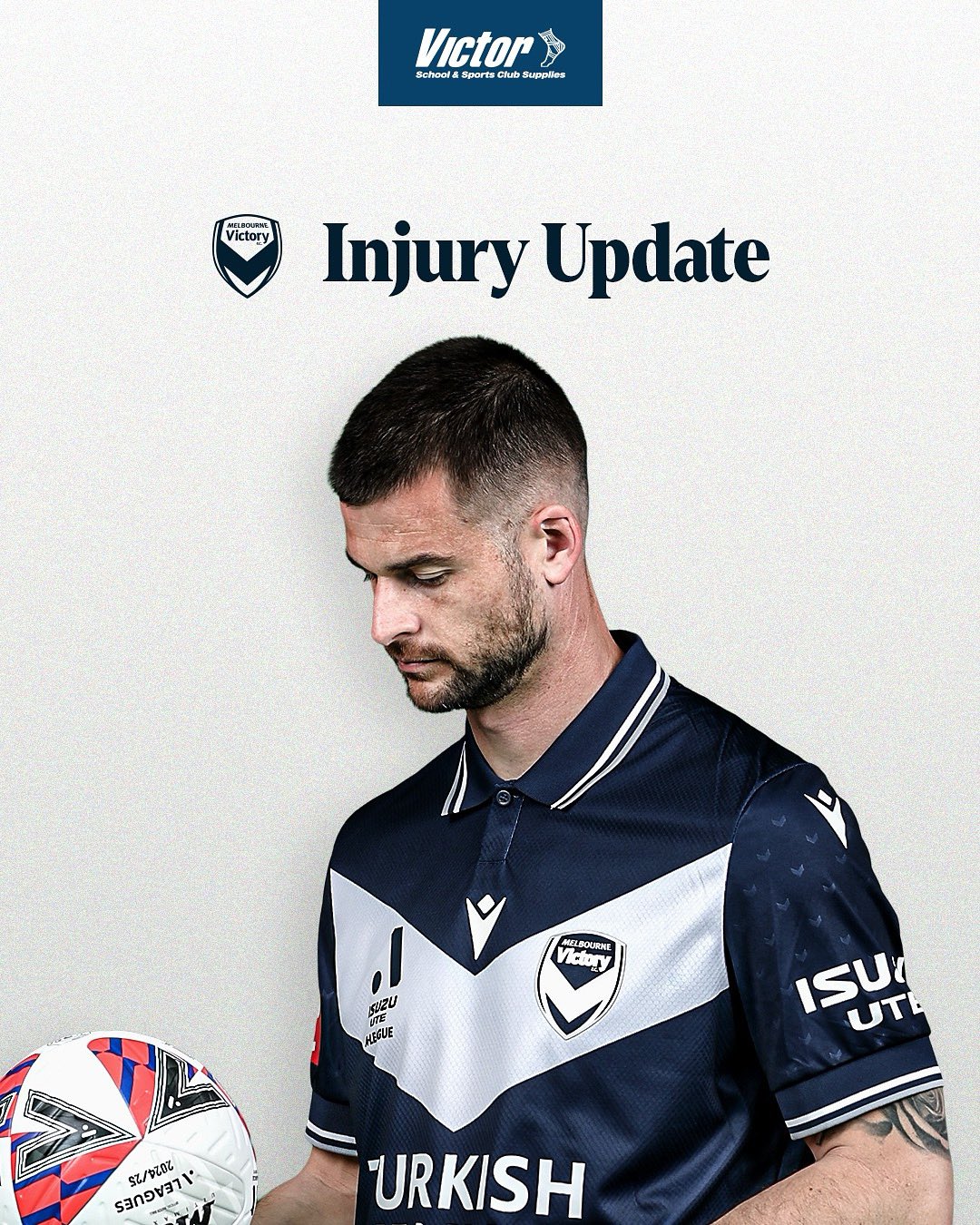 墨尔本胜利官方:后卫哈米尔前十字韧带撕裂,无缘半决赛次回合